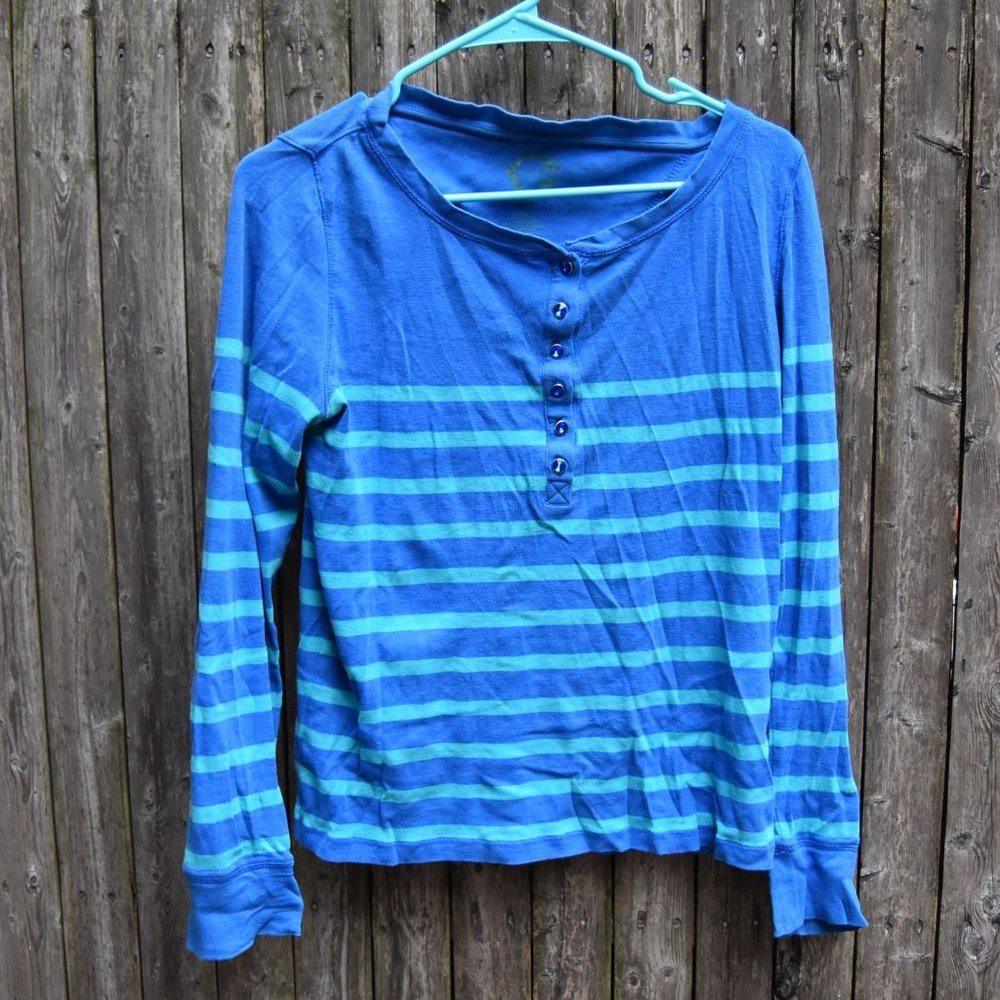 C.Wonder Sailor Stripe Blue Shirt with Buttons M